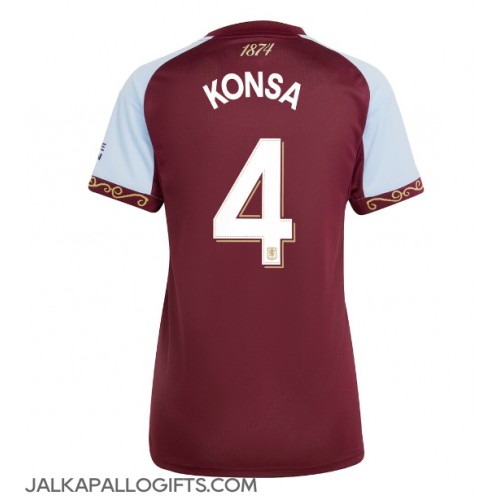 Aston Villa Ezri Konsa #4 Kotipaita Naiset 2025-26 Lyhythihainen
